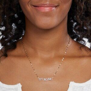 "Strong" Pendant Necklace, by Banter, 10K gold and 1/6 CT. T.W. Diamonds